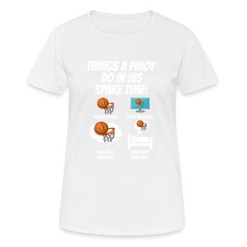 Philippines Filipino Flag Basketball I Cadeau - T-shirt respirant Femme - blanc - Devant - AI Model Female 172 dark (172cm)