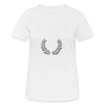 Feuilles - T-shirt respirant Femme - blanc - Devant - AI Model Female 172 dark (172cm)