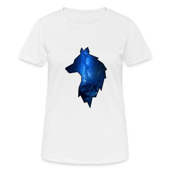 Voie lactée au contour noir du loup - T-shirt respirant Femme - blanc - Devant - AI Model Female 172 dark (172cm)