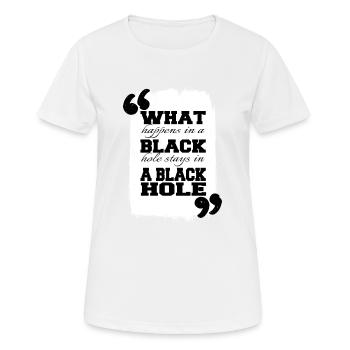 humor weightless spaceship funny quote - Frauen T-Shirt atmungsaktiv - Weiß - Vorne - AI Model Female 172 dark (172cm)