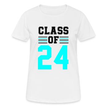 Class of 24 - Women's Breathable T-Shirt - white - Front - AI Model Female 172 dark (172cm)