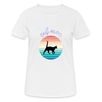 Maman chat - T-shirt respirant Femme - blanc - Devant - AI Model Female 172 dark (172cm)