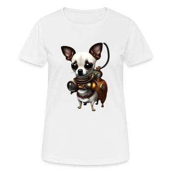Steampunk Chihuahua - Women's Breathable T-Shirt - white - Front - AI Model Female 172 dark (172cm)