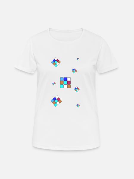 Throws,Cube,Cube,Colorful Cube - Women's Breathable T-Shirt - white