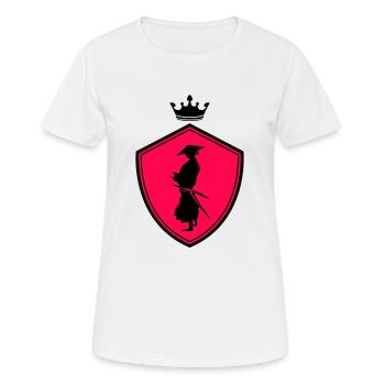 samurai warrior wappen - Frauen T-Shirt atmungsaktiv - Weiß - Vorne - AI Model Female 172 dark (172cm)