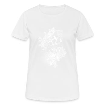 Ruhrpott Kumpel - Frauen T-Shirt atmungsaktiv - Weiß - Vorne - AI Model Female 172 dark (172cm)
