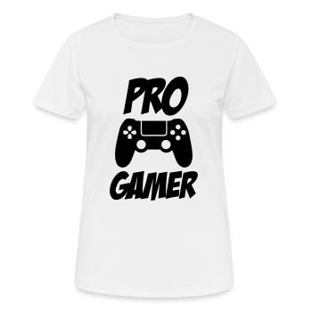Joueur professionnel - T-shirt respirant Femme - blanc - Devant - AI Model Female 172 dark (172cm)