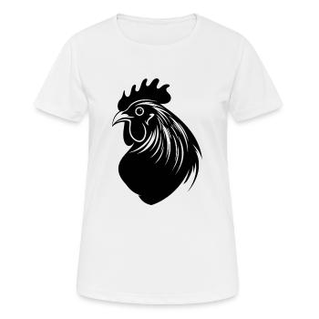Poulet Poulailler Volaille Coq Ferme - T-shirt respirant Femme - blanc - Devant - AI Model Female 172 dark (172cm)