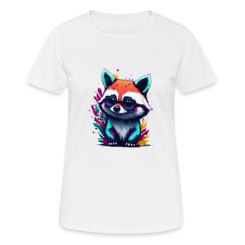 Raton laveur 1 - T-shirt respirant Femme - blanc - Devant - AI Model Female 172 dark (172cm)