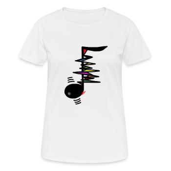 ELECTRONIC MUSIC HERE - Women's Breathable T-Shirt - white - Front - AI Model Female 172 dark (172cm)