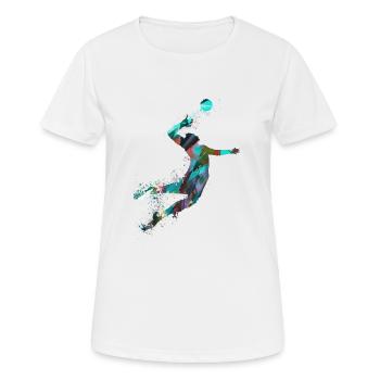 volley-ball, volley-ball, beachball,graffiti - T-shirt respirant Femme - blanc - Devant - AI Model Female 172 dark (172cm)