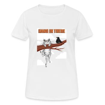 Hang in there 03 - Women's Breathable T-Shirt - white - Front - AI Model Female 172 dark (172cm)