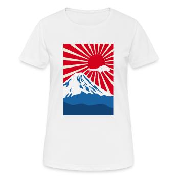 Mont Fuji - T-shirt respirant Femme - blanc - Devant - AI Model Female 172 dark (172cm)