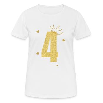 4th anniversary golden crown - Women's Breathable T-Shirt - white - Front - AI Model Female 172 dark (172cm)