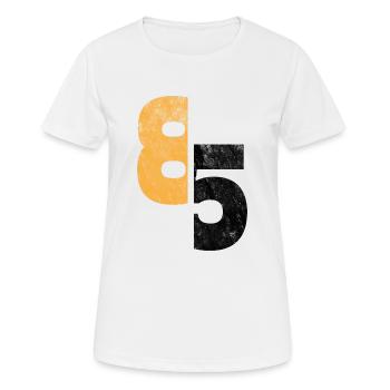 Numéro 85 - T-shirt respirant Femme - blanc - Devant - AI Model Female 172 dark (172cm)