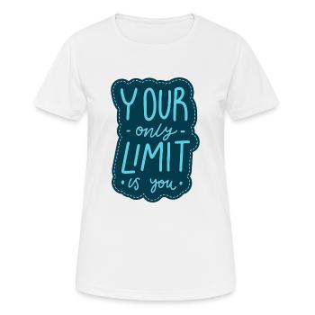 Nur du schränkst ein - Frauen T-Shirt atmungsaktiv - Weiß - Vorne - AI Model Female 172 dark (172cm)