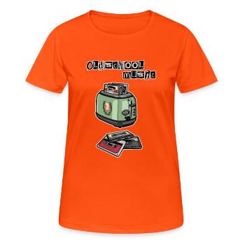 Cassettes // Toaster // Oldschool Music - Women's Breathable T-Shirt - neon orange - Front - AI Model Female 172 dark (172cm)