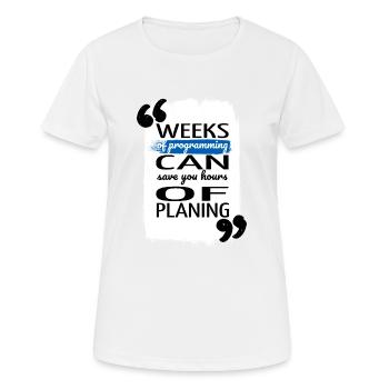 fun fathersday computer language awesome computers - Frauen T-Shirt atmungsaktiv - Weiß - Vorne - AI Model Female 172 dark (172cm)
