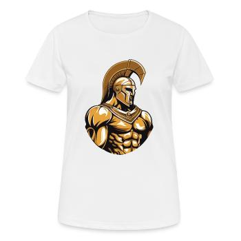 Spartan Gladiator Muscles Workout Gym - Women's Breathable T-Shirt - white - Front - AI Model Female 172 dark (172cm)