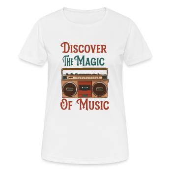 Découvrez de la musique - T-shirt respirant Femme - blanc - Devant - AI Model Female 172 dark (172cm)
