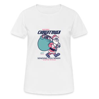 FROHER WEIHNACHTSWUNSCH 01 - Frauen T-Shirt atmungsaktiv - Weiß - Vorne - AI Model Female 172 dark (172cm)