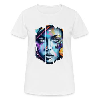 Graffiti Street Art Spray Colors Cool Artist Retro - Women's Breathable T-Shirt - white - Front - AI Model Female 172 dark (172cm)