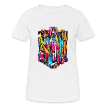 Graffiti Street Art Spray Colors Cool Artist Retro - Women's Breathable T-Shirt - white - Front - AI Model Female 172 dark (172cm)