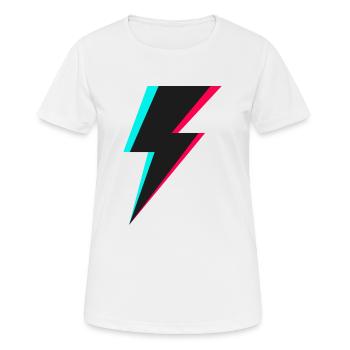Lightning Logo - Women's Breathable T-Shirt - white - Front - AI Model Female 172 dark (172cm)