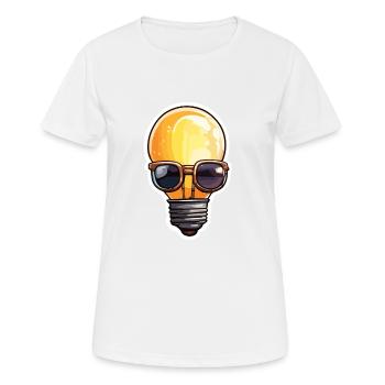 Bulb / Bulb / Brightness / Light - Women's Breathable T-Shirt - white - Front - AI Model Female 172 dark (172cm)