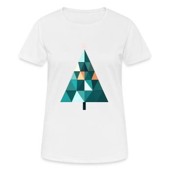Polygon Christmas Tree Christmas Tree at Christmas - Women's Breathable T-Shirt - white - Front - AI Model Female 172 dark (172cm)