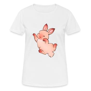 Niedlicher Hase - Frauen T-Shirt atmungsaktiv - Weiß - Vorne - AI Model Female 172 dark (172cm)