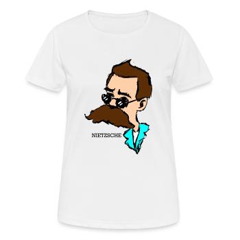 Nietzsche - T-shirt respirant Femme - blanc - Devant - AI Model Female 172 dark (172cm)