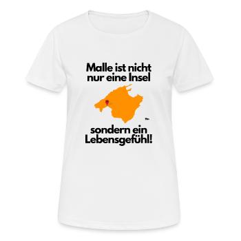 Malle Mallorca ist nicht nur eine Insel - Frauen T-Shirt atmungsaktiv - Weiß - Vorne - AI Model Female 172 dark (172cm)