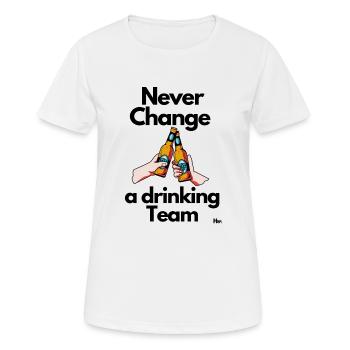 Malle Never change a drinking Team 1 - Women's Breathable T-Shirt - white - Front - AI Model Female 172 dark (172cm)