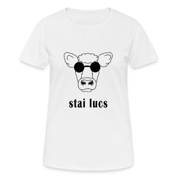 Stai Lucs - T-shirt respirant Femme - blanc - Devant - AI Model Female 172 dark (172cm)