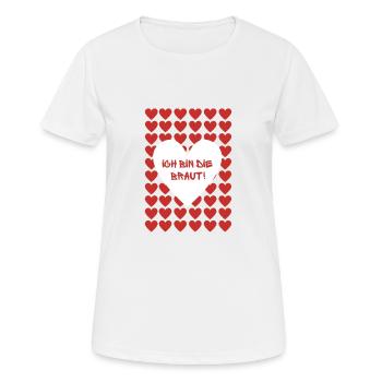 Red Hot Bride Tribe - Braut - Women's Breathable T-Shirt - white - Front - AI Model Female 172 dark (172cm)