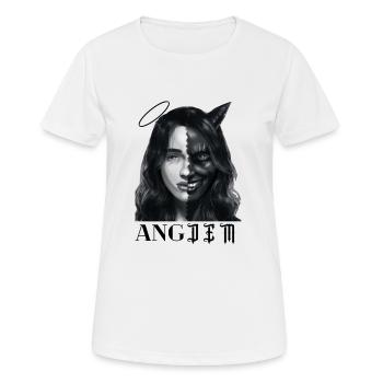 AngDem - T-shirt respirant Femme - blanc - Devant - AI Model Female 172 dark (172cm)