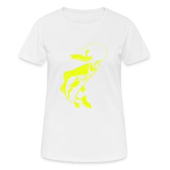 fisch, fisch, angeln, see, meer, angeln, fauna, exotisch - Frauen T-Shirt atmungsaktiv - Weiß - Vorne - AI Model Female 172 dark (172cm)