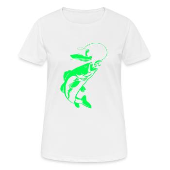 fisch, fisch, angeln, see, meer, angeln, fauna, exotisch - Frauen T-Shirt atmungsaktiv - Weiß - Vorne - AI Model Female 172 dark (172cm)