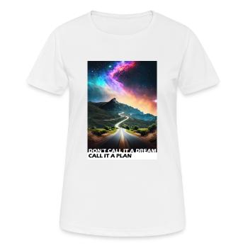 Call it a plan - T-shirt respirant Femme - blanc - Devant - AI Model Female 172 dark (172cm)