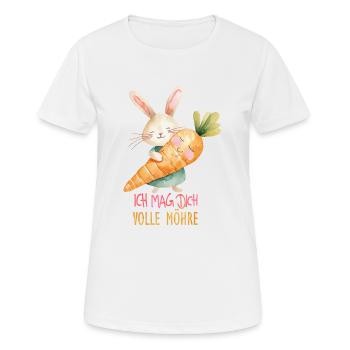 Ich mag Dich volle Möhre - Frauen T-Shirt atmungsaktiv - Weiß - Vorne - AI Model Female 172 dark (172cm)