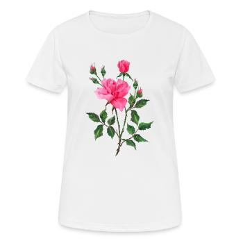 Fleur - T-shirt respirant Femme - blanc - Devant - AI Model Female 172 dark (172cm)