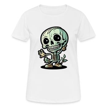 Skelett - Frauen T-Shirt atmungsaktiv - Weiß - Vorne - AI Model Female 172 dark (172cm)