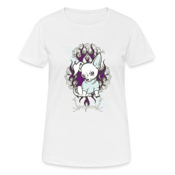 spitz - Frauen T-Shirt atmungsaktiv - Weiß - Vorne - AI Model Female 172 dark (172cm)