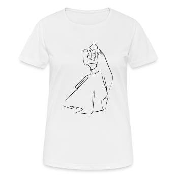 Hochzeitspaar tanzend - Frauen T-Shirt atmungsaktiv - Weiß - Vorne - AI Model Female 172 dark (172cm)