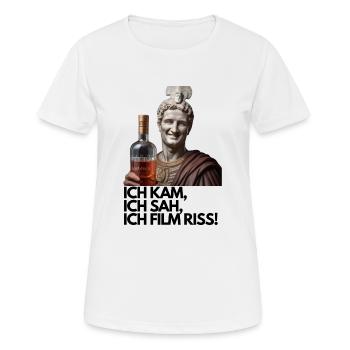 Mallorca Shirt ICH KAM ICH SAH ICH FILM RISS - Frauen T-Shirt atmungsaktiv - Weiß - Vorne - AI Model Female 172 dark (172cm)