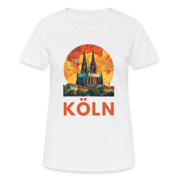 Cologne "Cologne Cathedral" - Women's Breathable T-Shirt - white - Front - AI Model Female 172 dark (172cm)