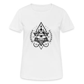 EYE - Frauen T-Shirt atmungsaktiv - Weiß - Vorne - AI Model Female 172 dark (172cm)