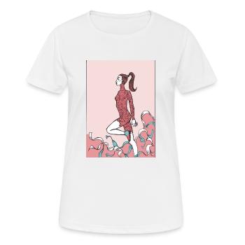 jazz - Frauen T-Shirt atmungsaktiv - Weiß - Vorne - AI Model Female 172 dark (172cm)