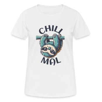 Chill out - Women's Breathable T-Shirt - white - Front - AI Model Female 172 dark (172cm)